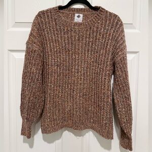 Like Love Brown Multicolor Knit Sweater